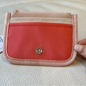 NWT Lululemon True Identity Card Case Pink Mist/White Opal/Raspberry